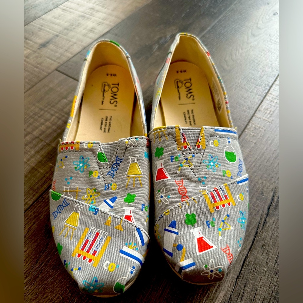 Toms Alpargata Glow In The Dark Science Shoes Size 5.5